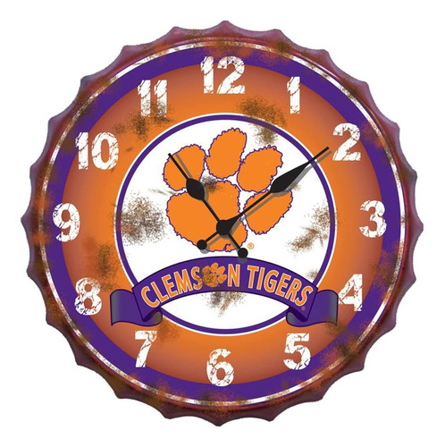 Reloj De Botellas De Clemson University Ncaa Vintage Me...