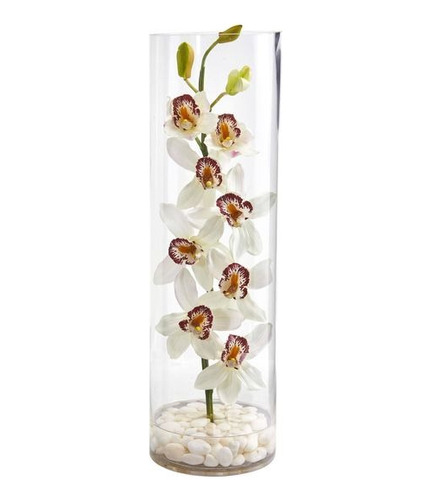 Florero Tubular Premium Símil Cristal 60 Cms