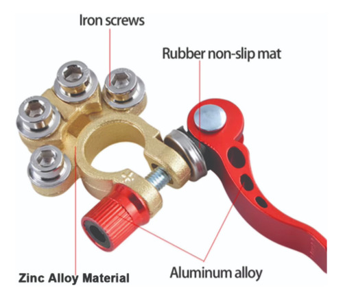 Kits Terminales Para Batería De Auto Conector Abrazadera