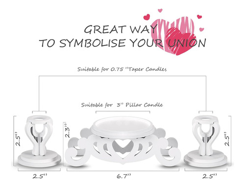 Unity Candle Holder Soporte Velas De Boda Sopor...