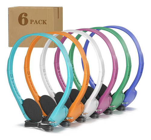 Auriculares Headphones Para Ninos Con Cable | 6 Piezas