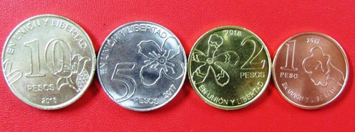 Argentina Set X 4 Monedas 1, 2, 5 Y 10 Pesos 2018 Unc
