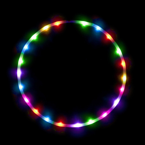 Hula Hoop Led Totalmente Recargable Y Plegable - 28 Luces Es