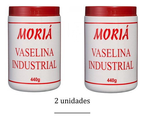 2 Unidades Vaselina Solida Em Pasta Industrial 440g Moria