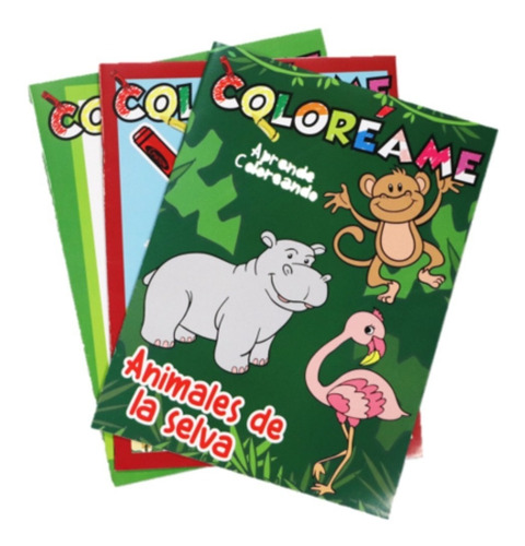 30 Libros Para Colorear Surtido + 30 Crayolas