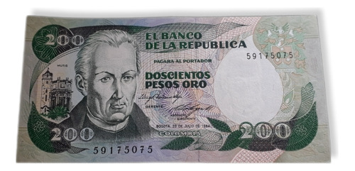 Colombia  209 Pesos Oro 1984excelente Estado