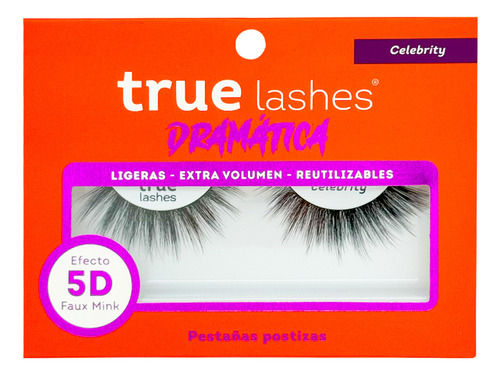 Pestañas Postizas True Lashes Colección Dramática Color Celebrity