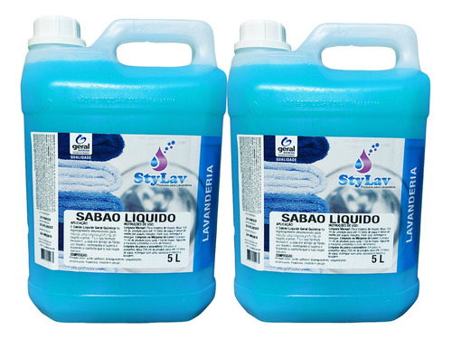Kit 2 Sabão Liquido Para Lavar Roupas, Aroma Duradouro 5l