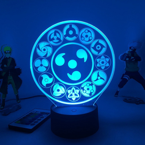 Figura De Mangekyo Sharingan Con Lámpara Led Naruto De Anime