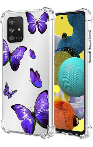 Funda Para Samsung Galaxy A51 5g - Mariposas Violeta
