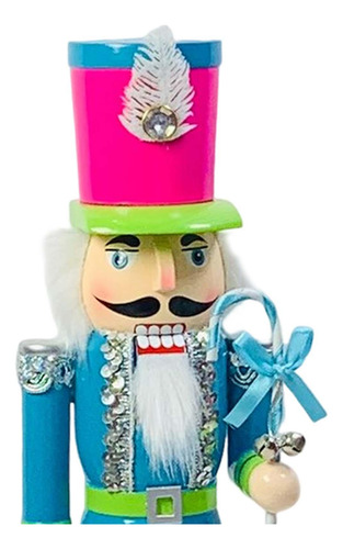 Cascanueces Figura Estilo, Azul Azul 9,5 Cm X 9,5 Cm X 38 Cm