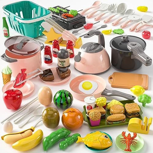 110 Piezas De Accesorios De Juguete De Cocina Para Niños, Ju