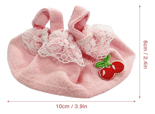 Conjunto Rosa Cereza Y Encaje Desmontable, Ropa For Muñecas