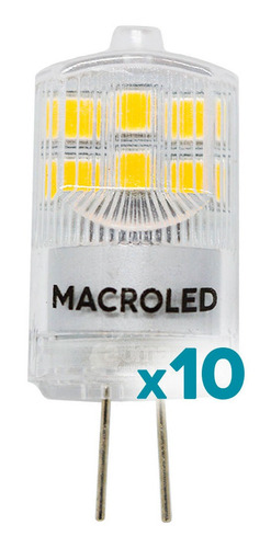 Lampara Led Bipin G4 2w 12v Macroled Fría/cálida Pack X10
