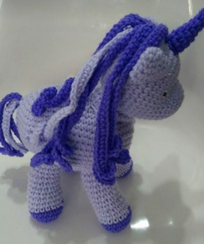 Unicornio Tejido Crochet Amigurumi Muñeco Regalo Mágico
