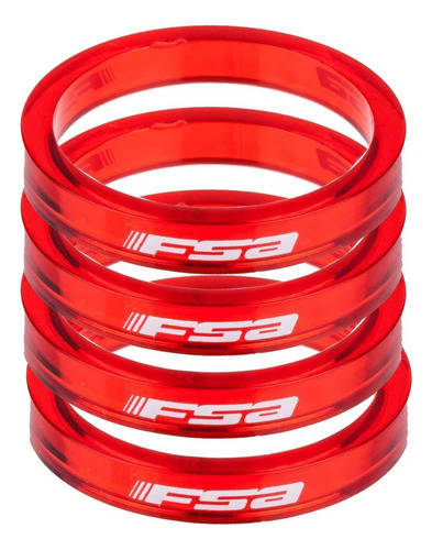 Espaçador De Direção Fsa Ahead Set Acrílico 10mm 10pçs Cores Cor Vermelho