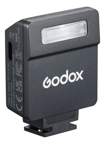 Mini Flash Godox Speedlite Im22 Preto Para Câmeras Dslr