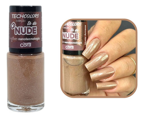 Coleção Esmaltes Techcolors Cora 9ml Tô De Nude Cor Nude Arrasa