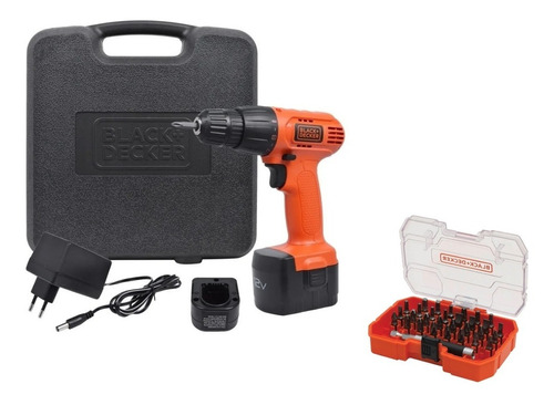 Taladro Inalambrico Black + Decker 12v 10mm Con Puntas