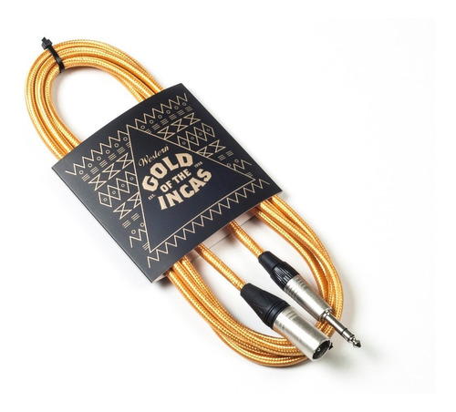 Cable Xlr M A Plug Trs Monitor Western 1.5mt Amarillo Tela