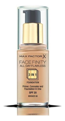 Base de maquillaje líquida Max Factor Facefinity FaceFinity All Day Flawless tono 080 - bronze - 30mL