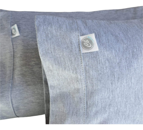 Pack De Almohadas Con Funda Cary Bebé Jersey 32x46 Cm Cuna Color Gris jaspe