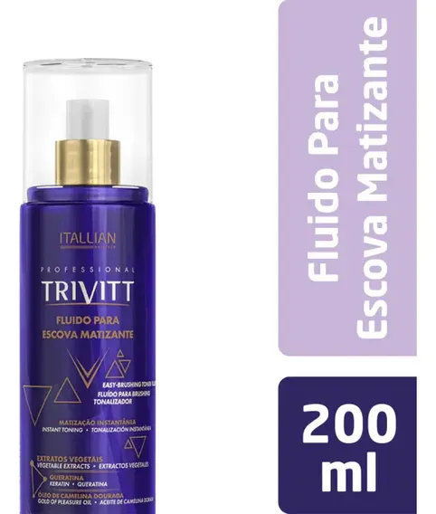Fluido Para Escova Matizante Trivitt 200ml Itallian Hairtech