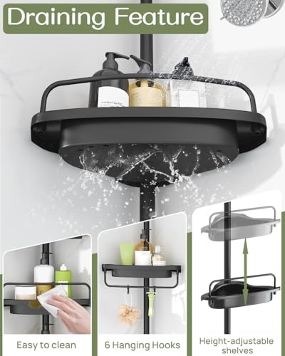 Allzone Rustproof Shower Caddy Corner For Bathroom, Organiz