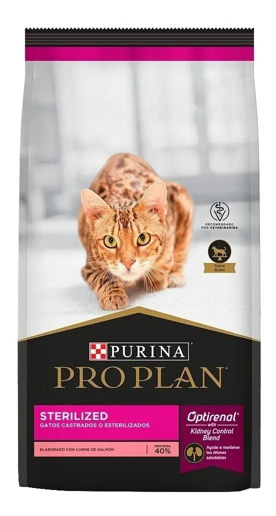 Alimento Pro Plan OptiRenal Sterilized para gato adulto sabor salmón y arroz