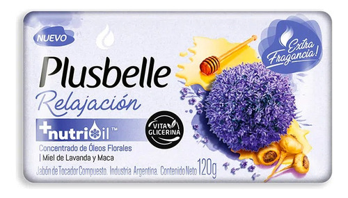 Jabon De Tocador En Barra Relajacion Plusbelle 120g