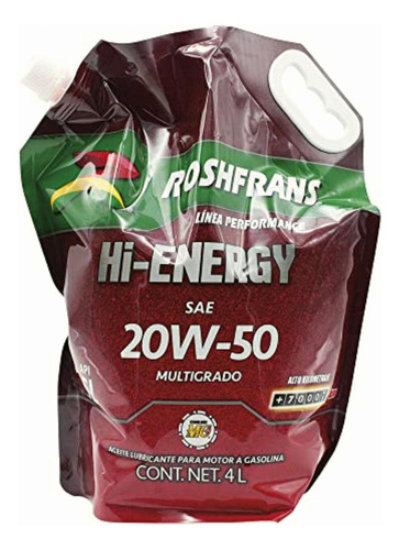 4.000 L Roshpack Hi-energy Api Sl Sae 20w-50