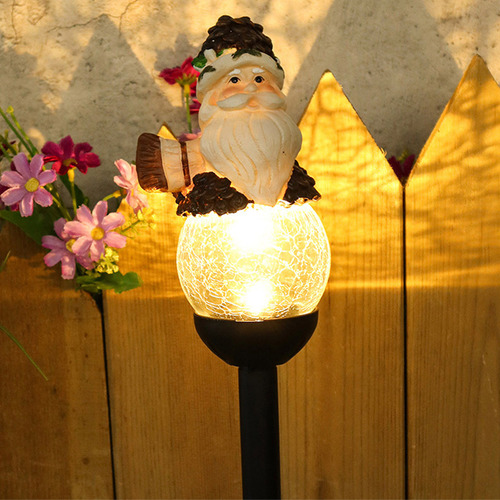 Juego Mixto De Luces Solares Navideñas Con Muñeco De Nieve D