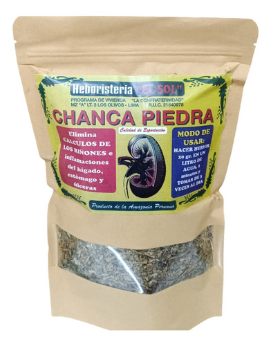 Chancapiedra Hierba Peruana Infusiones 100 Gr