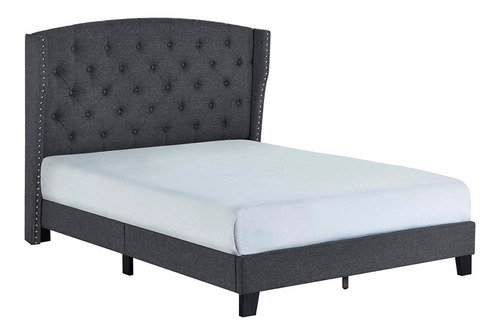 Cama Individual Moderna Gris Fácil Armado ¡ Envió Gratis ! 