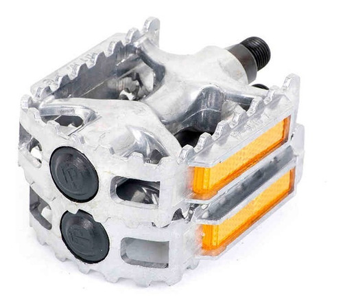 Imagen 6 de 7 de Pedales Para Bicicleta Mtb De Aluminio 1/2 Con Reflejante