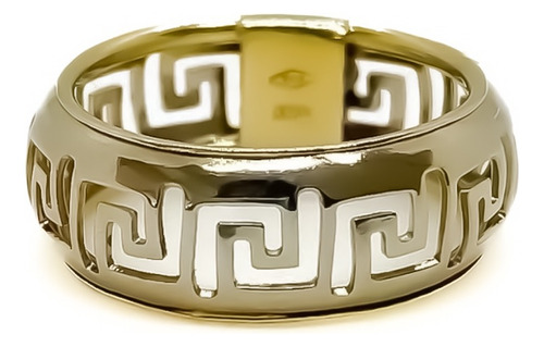 Anillo Guarda Versace Oro Amarillo Y Blanco 18k T:18