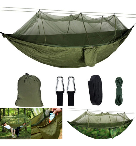 Hamaca Colgante Con Mosquitero Para Exteriores, Campamento