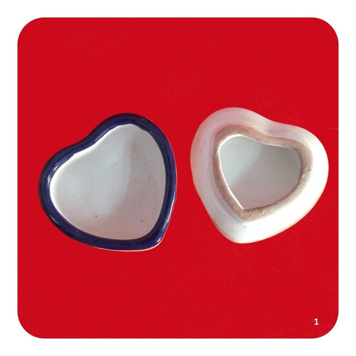 Imagen 3 de 7 de Set 20 Alhajeros Talavera Poblana Corazón 5cm P/recuerdo Lhj