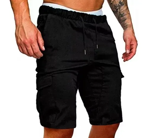 Bermuda Cargo Elastizada Hombre Short Pantalon Rfs