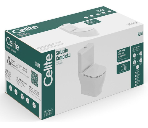 Conjunto Bacia Com Caixa Acoplada Slim Celite Wt