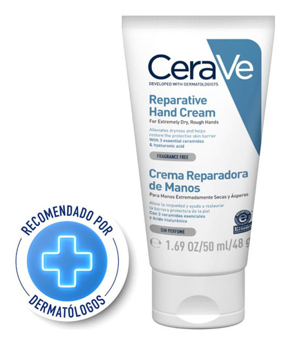 Imagen 1 de 6 de Crema De Manos Cerave Reparadora 48ml