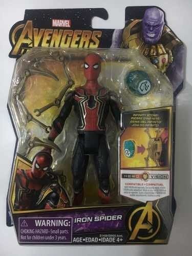 Figura de acción  Hombre Araña: Iron Spider with Infinity Stone Avengers: Infinity War E1408 de Hasbro Hero Vision Compatible
