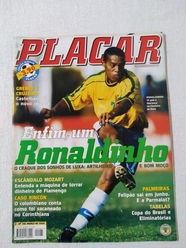 Revista Placar 1161 Tabela Ronaldinho Palmeiras Gremio 2000