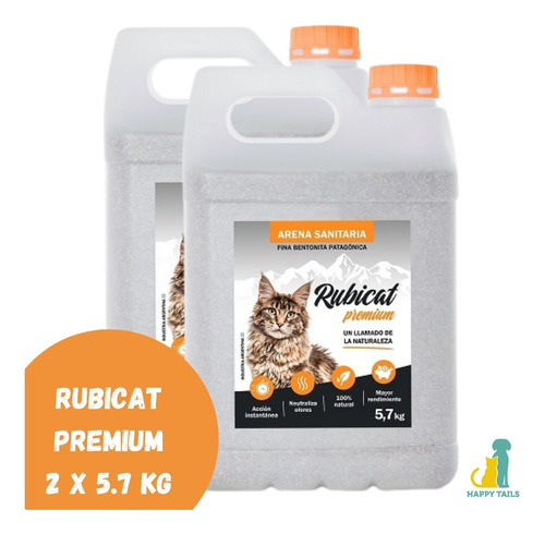 Rubicat Aglomerante Premium 2 X 5,7 Kg - Happy Tails