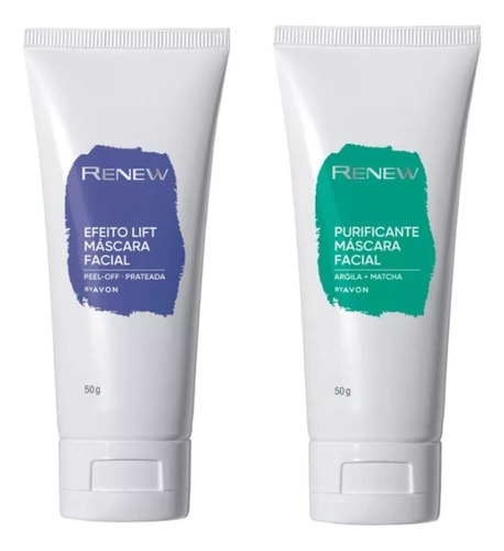 Kit Renovação Facial Avon Com Máscara Prateada + Purificante Tipo De Pele Mista