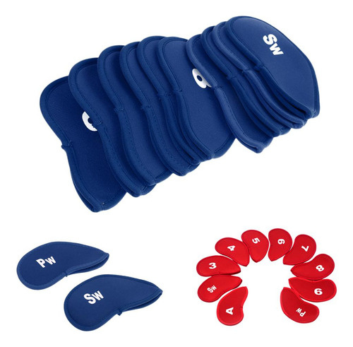 2 X 10 Piezas De Cubiertas Para Palos Para Golf Cabeza Azul