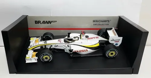 Minichamps 1/18 F1 Brawn Gp Bgp 001 J. Button Gp Brasil 2009 Minichamps 1/18 F1 Brawn Gp Bgp 001 J. Button Gp Brasil 2009