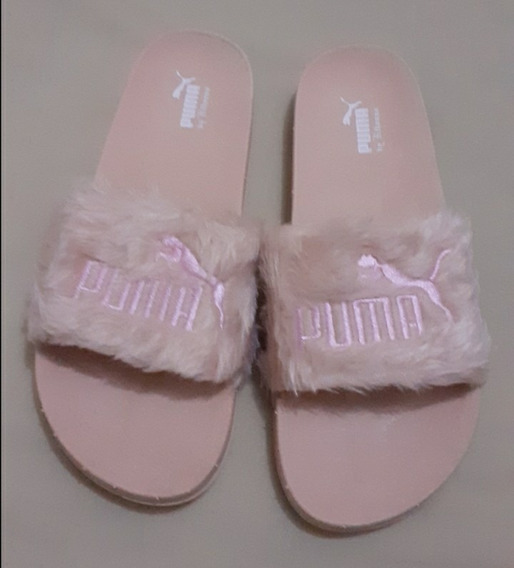 chinelo slide pelucia puma