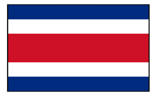 Bandeira De Alta Qualidade Dupla Face 150x90 Costa Rica