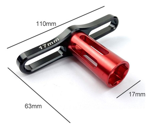Llave Hexagonal De Rueda Rc De 17 Mm Herramienta De Rojo
